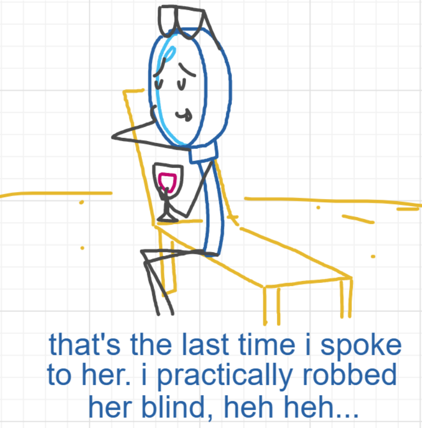 A panel from I've Been Everywhere, Man, episode nine of the Board Boards object show by Furretwalk/WalkingFurret.